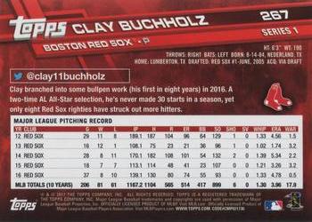 2017 Topps #267 Clay Buchholz Back