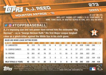 2017 Topps #273 A.J. Reed Back