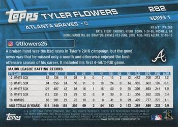 2017 Topps #282 Tyler Flowers Back