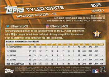2017 Topps #285 Tyler White Back