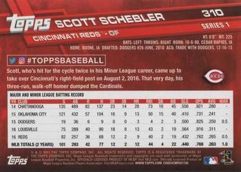 2017 Topps #310 Scott Schebler Back