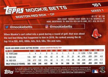 2017 Topps #161 Mookie Betts Back