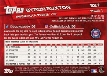 2017 Topps #227 Byron Buxton Back