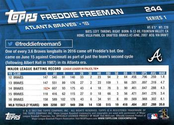 2017 Topps #244 Freddie Freeman Back