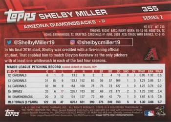 2017 Topps #355 Shelby Miller Back