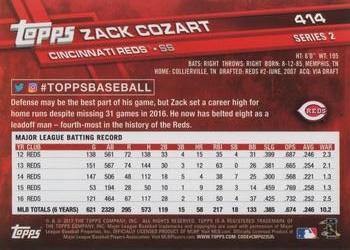 2017 Topps #414 Zack Cozart Back