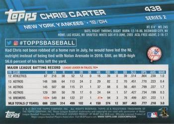 2017 Topps #438 Chris Carter Back