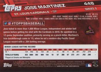2017 Topps #448 Jose Martinez Back