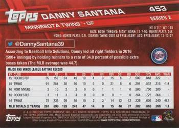 2017 Topps #453 Danny Santana Back