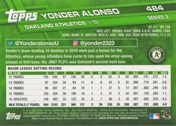 2017 Topps #484 Yonder Alonso Back