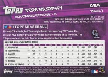 2017 Topps #494 Tom Murphy Back