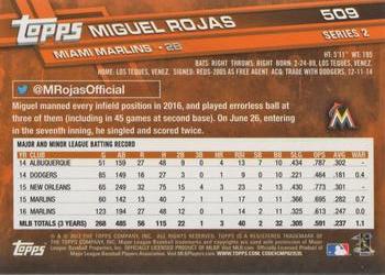 2017 Topps #509 Miguel Rojas Back