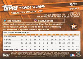 2017 Topps #513 Tony Kemp Back