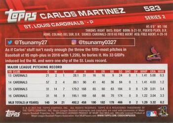 2017 Topps #523 Carlos Martinez Back