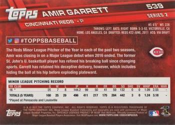 2017 Topps #539 Amir Garrett Back