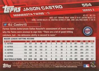 2017 Topps #554 Jason Castro Back
