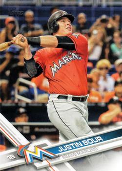 2017 Topps #594 Justin Bour Front