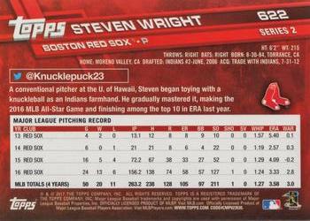 2017 Topps #622 Steven Wright Back