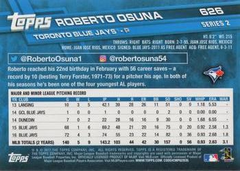 2017 Topps #626 Roberto Osuna Back