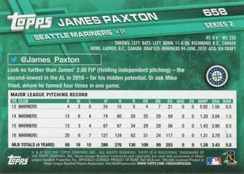 2017 Topps #658 James Paxton Back