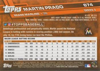 2017 Topps #674 Martin Prado Back