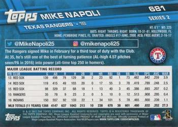 2017 Topps #681 Mike Napoli Back