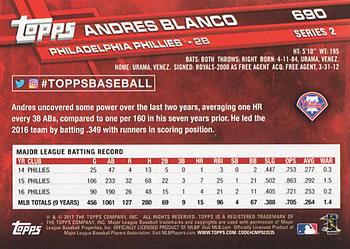 2017 Topps #690 Andres Blanco Back
