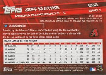 2017 Topps #696 Jeff Mathis Back