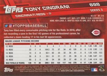2017 Topps #698 Tony Cingrani Back