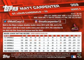 2017 Topps #359 Matt Carpenter Back
