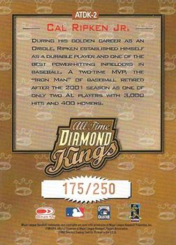 2002 Donruss - All-Time Diamond Kings Studio Series #ATDK-2 Cal Ripken Jr.  Back