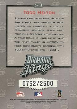 2002 Donruss - Diamond Kings #DK-13 Todd Helton  Back