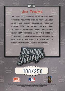 2002 Donruss - Diamond Kings Studio Series #DK-18 Jim Thome  Back