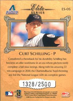 2002 Donruss - Elite Series #ES-05 Curt Schilling  Back