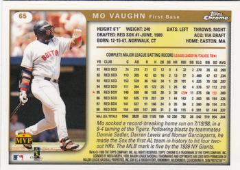 1999 Topps Chrome #65 Mo Vaughn Back