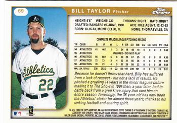 1999 Topps Chrome #69 Bill Taylor Back