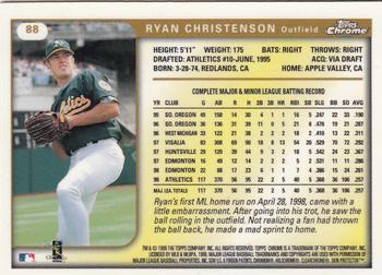 1999 Topps Chrome #88 Ryan Christenson Back