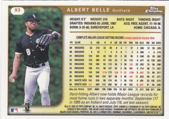 1999 Topps Chrome #93 Albert Belle Back