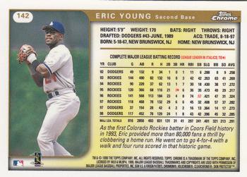 1999 Topps Chrome #142 Eric Young Back