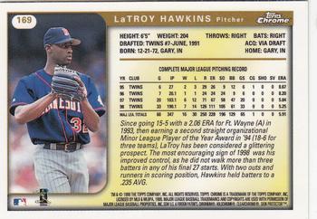 1999 Topps Chrome #169 LaTroy Hawkins Back