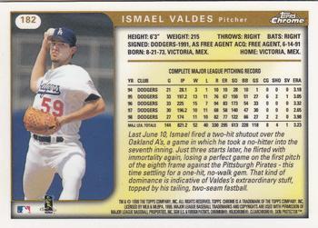 1999 Topps Chrome #182 Ismael Valdes Back