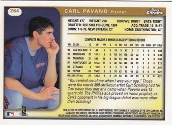 1999 Topps Chrome #264 Carl Pavano Back