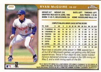 1999 Topps Chrome #303 Ryan McGuire Back