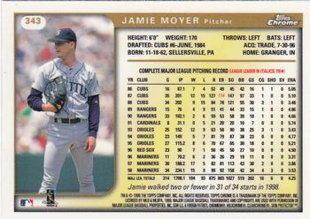 1999 Topps Chrome #343 Jamie Moyer Back