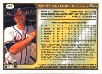 1999 Topps Chrome #368 Kerry Ligtenberg Back