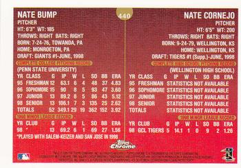 1999 Topps Chrome #440 Nate Bump / Nate Cornejo Back
