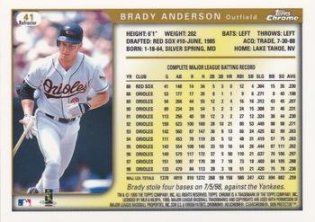 1999 Topps Chrome - Refractors #41 Brady Anderson  Back