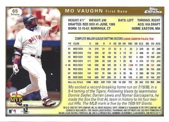 1999 Topps Chrome - Refractors #65 Mo Vaughn  Back