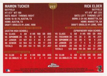 1999 Topps Chrome - Refractors #217 Rick Elder / Mamon Tucker  Back