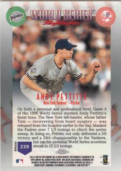 1999 Topps Chrome - Refractors #239 Andy Pettitte Back